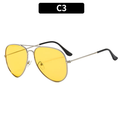 Retro Round Men's Sunglasses Classic Driving UV400 Protection