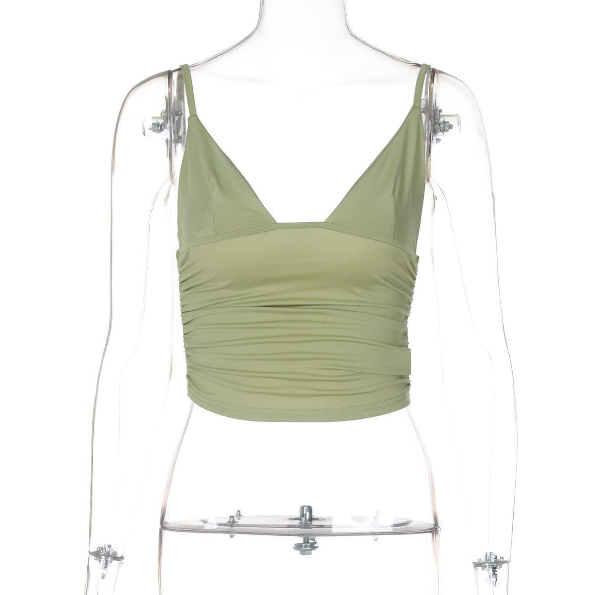 Trendy Casual V-Neck Crop Top