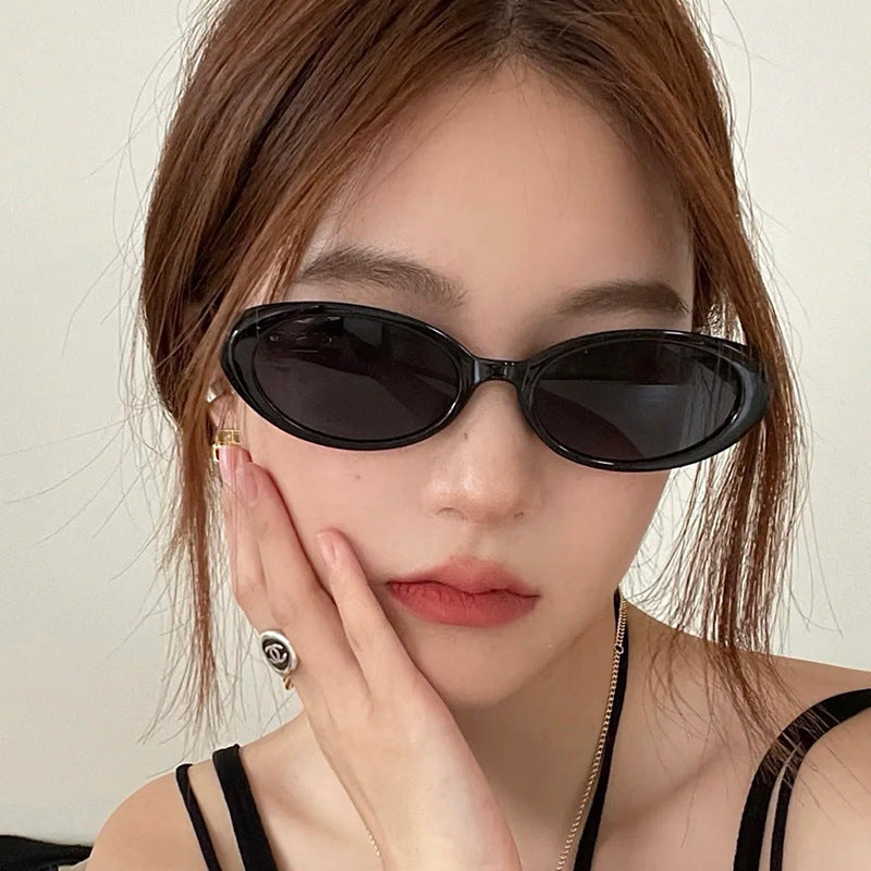 Retro Vintage Oval Sunglasses Stylish PC Frame Sunglasses