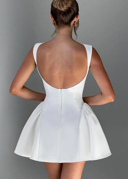 Cocktail Dress High Neckline Flared Skirt