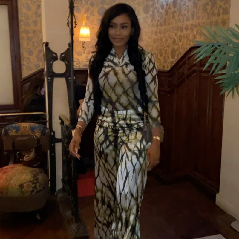 Floral Print Fresh Fit Long Sleeve Two-Piece Set
