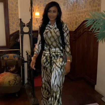 Floral Print Fresh Fit Long Sleeve Two-Piece Set