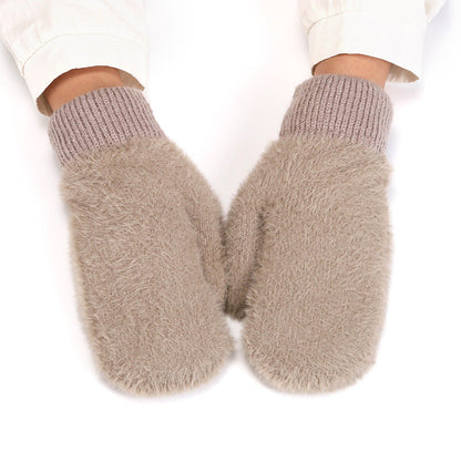 Winter Mittens Warm Fleece Cozy Knit Gloves