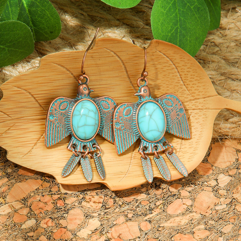 Bohemian Style Metal Earrings Vintage Tassel Earrings for Women