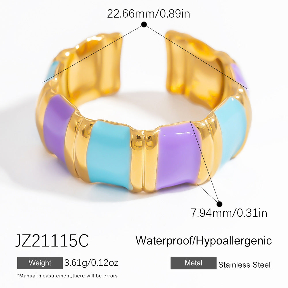 Trendy Open-Style Titanium Steel Rings for Women