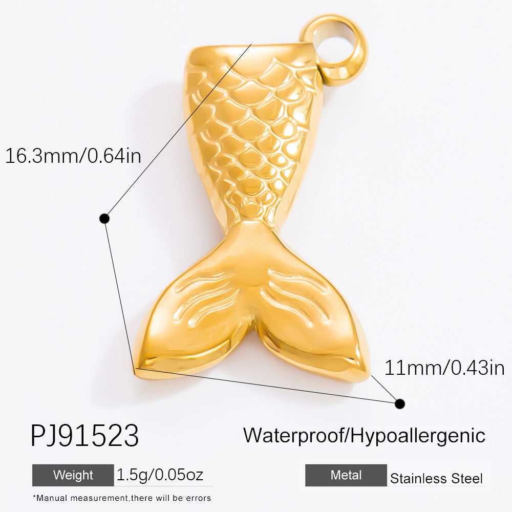 Stainless Steel DIY Ocean Series Coconut Tree Pendant Necklace