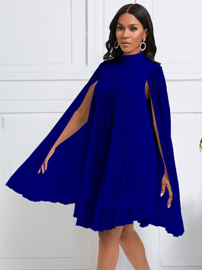 Chic Batwing Sleeve Chiffon Dress For Elegant Occasions