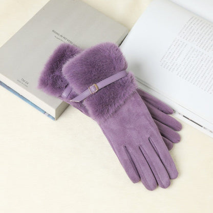 Winter Soft Windproof Thick Fleece Thermal Gloves