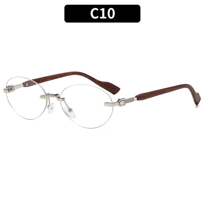 Trendy Oval Frame Sunglasses with UV400 Protection