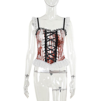 Blood Red Halloween Sexy Cami Top for Women