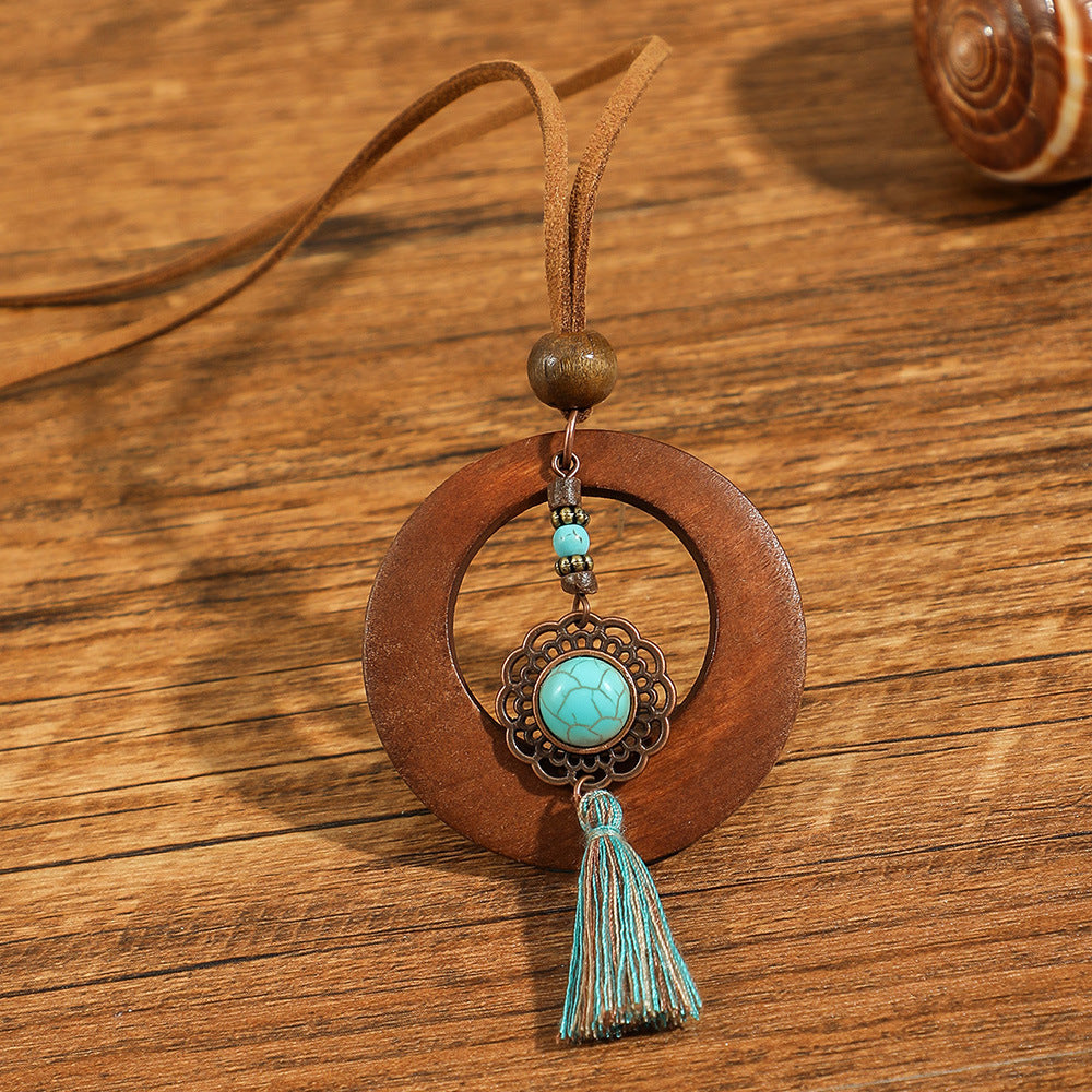 Bohemian Floral Shell Necklace Vintage Style Accessories