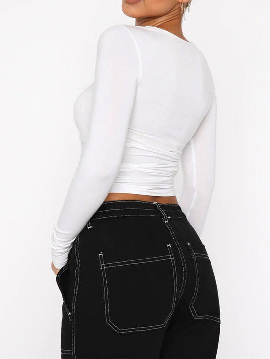 Star Leopard Print Sexy Slim Top