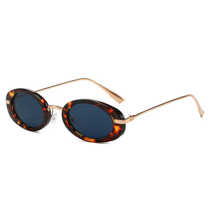Oval Retro Sunglasses Stylish UV400 Protection Eyewear
