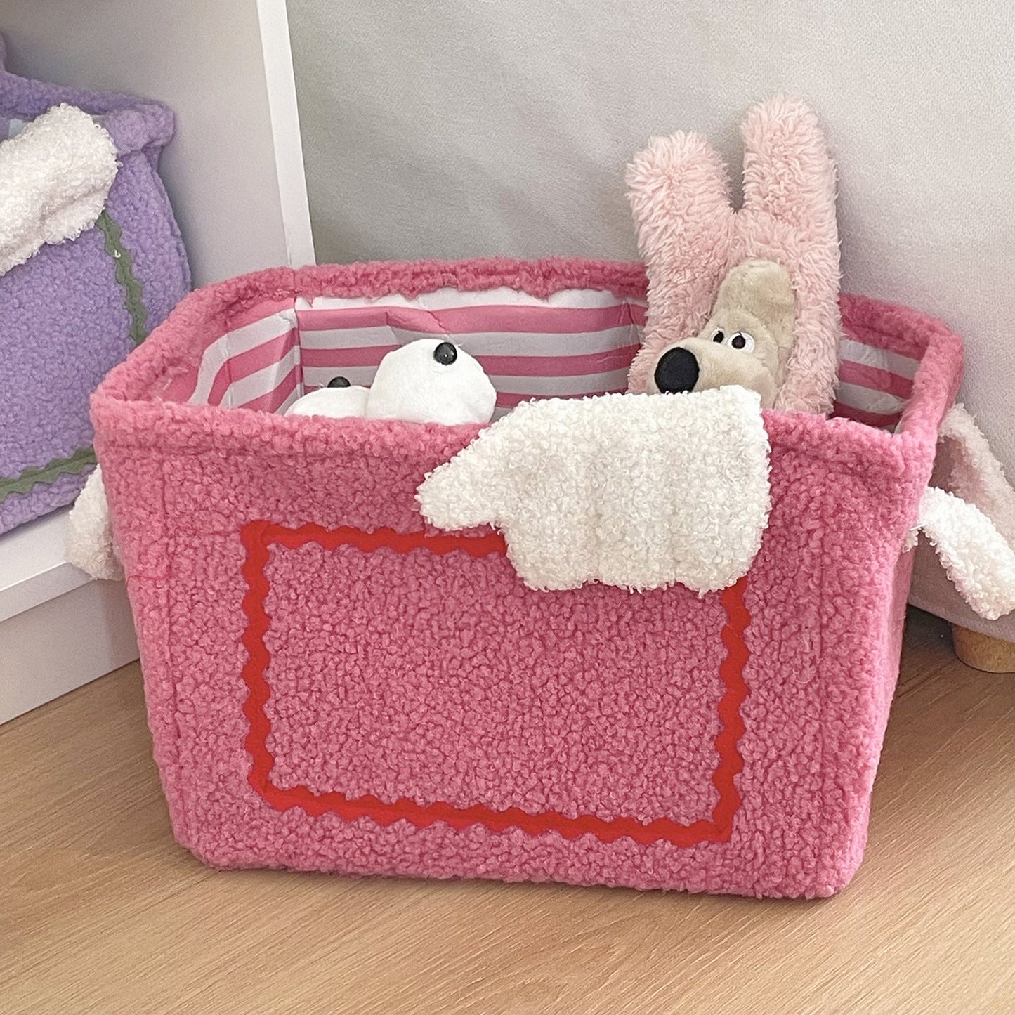 Monster Plush Storage Basket Cute Toy Organizer