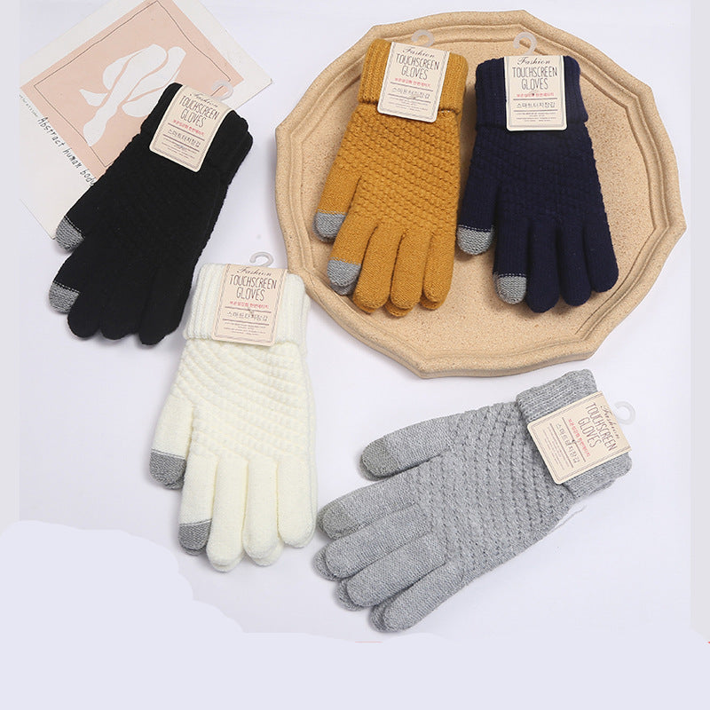 Winter Warm Knitted Touchscreen Gloves for Women