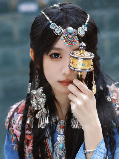 Ethnic Style Headgear, Exotic Charm Necklace, Western Tibet Eyebrow Center And Forehead Chain