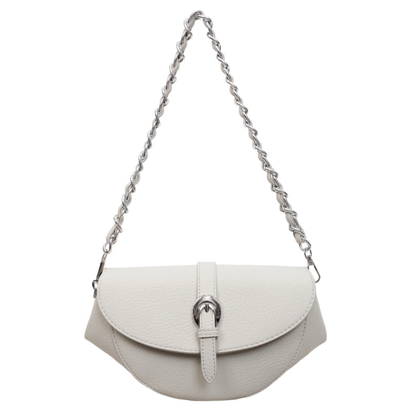 Fashionable Saddle Bag with Chain Strap