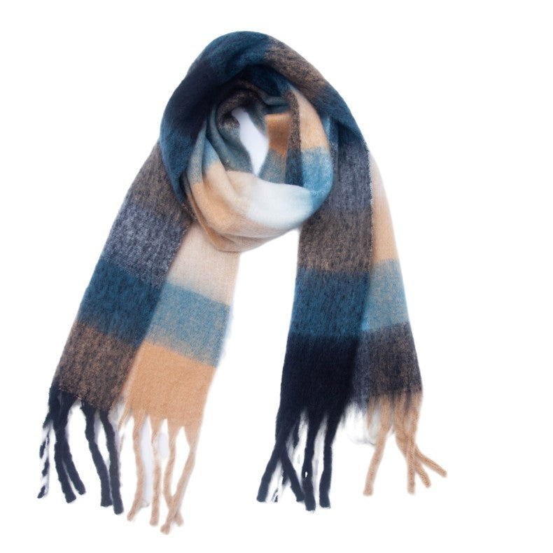 Coloful Plaid Tassel Scarves