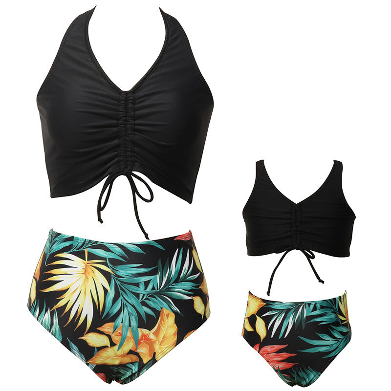 Kids Family Bikini Swimsuits Stylish Printed Swimwear
