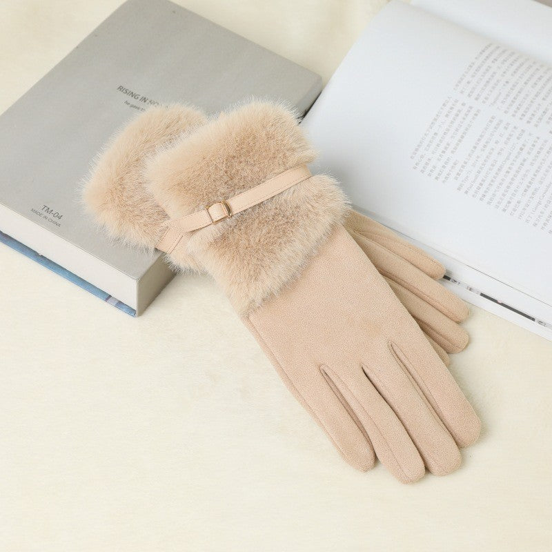 Winter Soft Windproof Thick Fleece Thermal Gloves