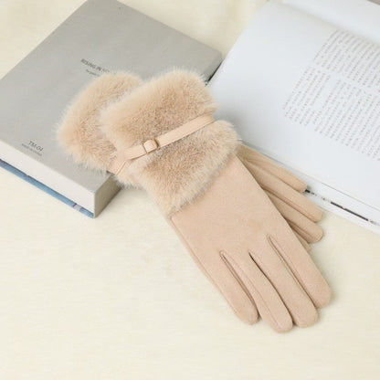 Winter Soft Windproof Thick Fleece Thermal Gloves