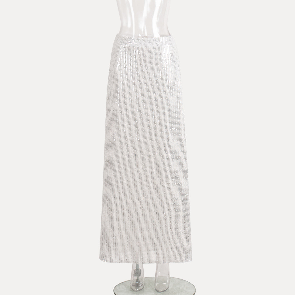 Sequin Maxi Skirt Stylish Casual Streetwear