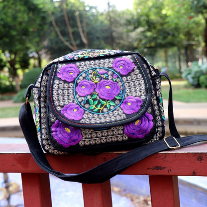 Ethnic Style Single Shoulder Crossbody Embroidery Bag Women'S Bag