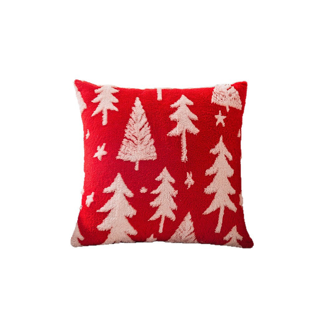 Plush Soft Christmas Striped Throw Pillow Case