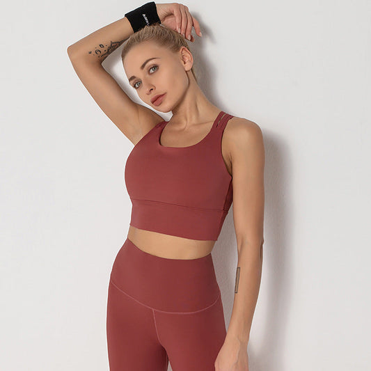 Yoga Breathable High-Bounce Dry Sports Bra Vest Sports Fitness Wear Tights Running Yoga Clothes Women'S Sports Top