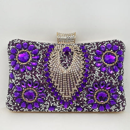 Rhinestone Clutch Evening Bag Stylish Vintage Party Handbag