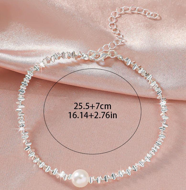 Simple Glitter Double Anklet