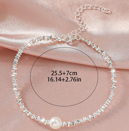 Simple Glitter Double Anklet