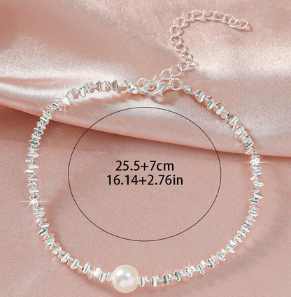 Simple Glitter Double Anklet