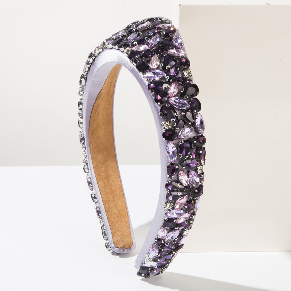 Baroque Style Glass Rhinestone Crown Headband Hair Accessory