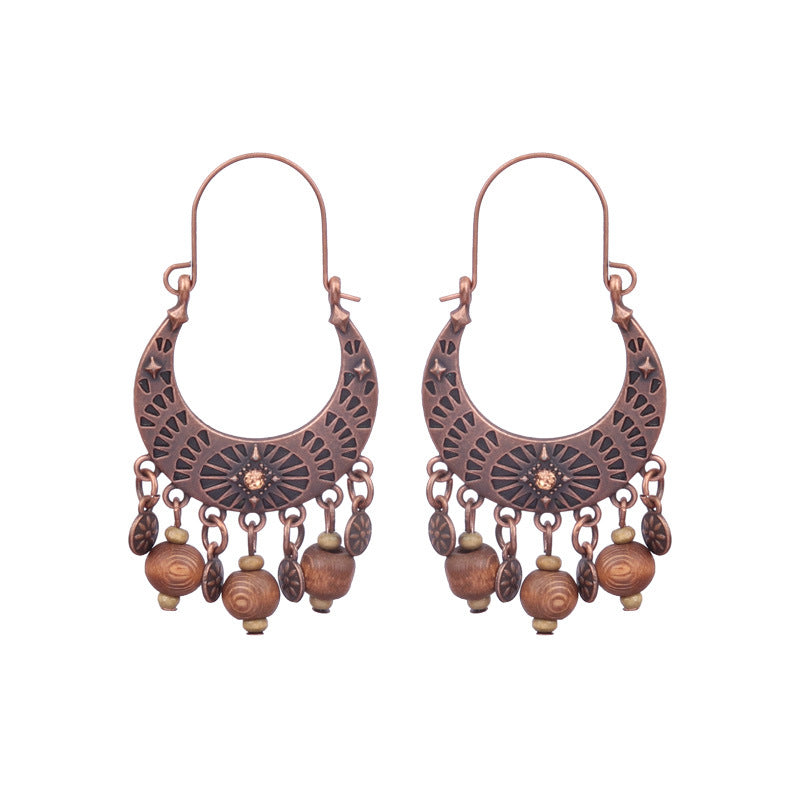 Ethnic Style Tassel Water Drop Alloy Earrings Set