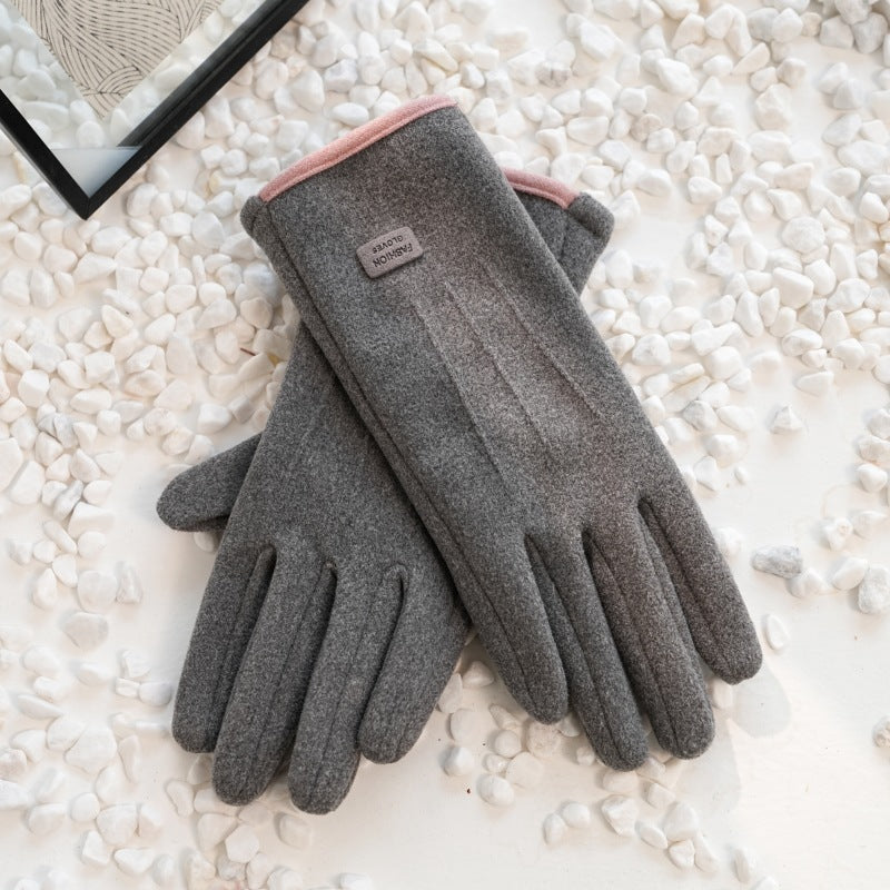 Winter Soft Windproof Thick Fleece Thermal Gloves