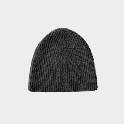 Solid Color Wool Blend Knit Beanie for Men and Women
