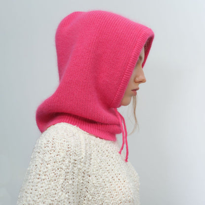 Solid Color Simple Sweet Plushed Hat Scarve