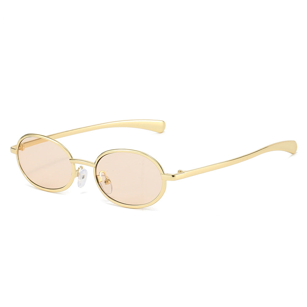 Designer Oval Sunglasses with Metal Frames for Men and Women