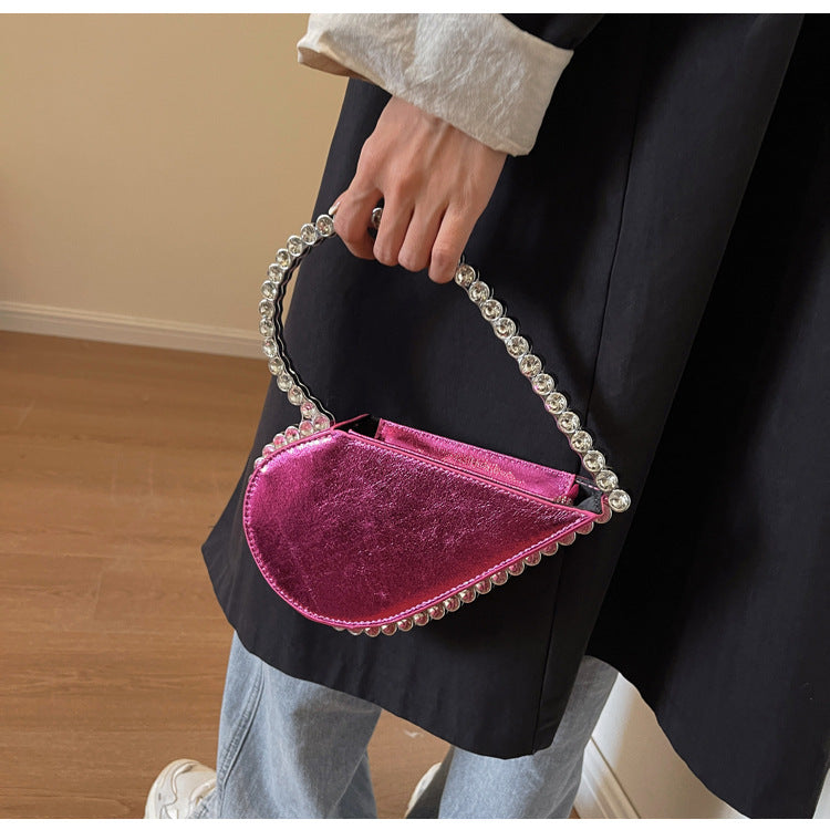 Love Shaped Rhinestone Elegant Party Handbag