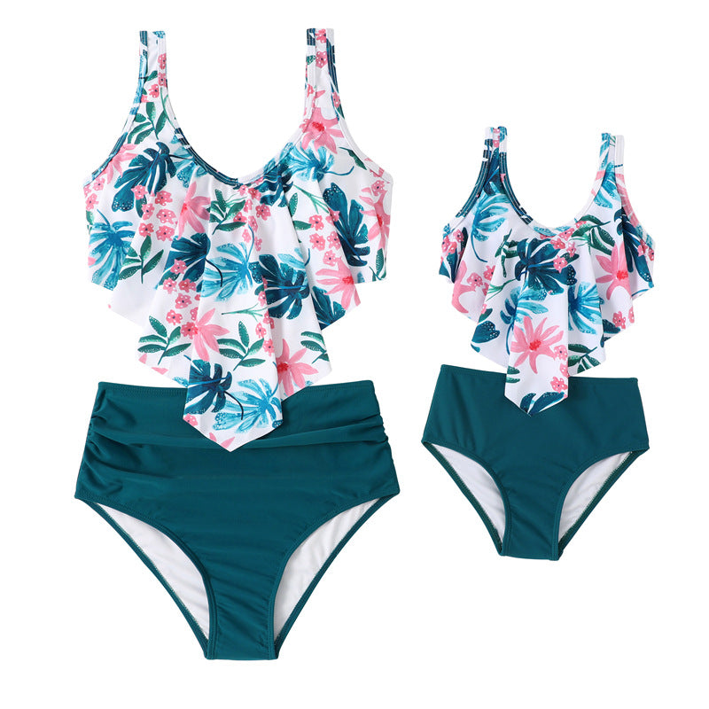 New High-Waisted Bikini Swimsuits For Moms And Kids