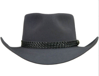 Men's Stylish Wool Fedora Hat with Bow