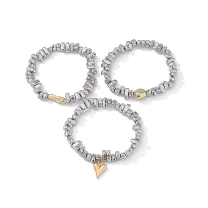 Heart Shaped Pendant Necklace Trendy Casual Alloy Jewelry