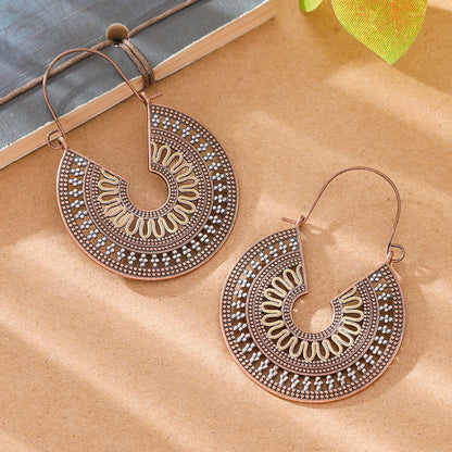 Trendy Bohemian Tassel Earrings Set in Brown