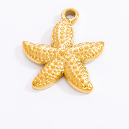 DIY Starfish Pendant Bracelet Necklace Stainless Steel Jewelry Accessories