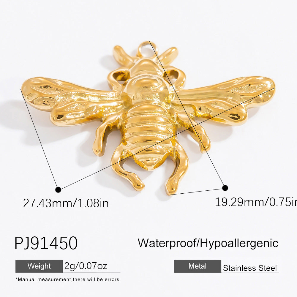 Butterfly And Bee DIY Jewelry Accessories Fashion Stainless Steel Bracelet Necklace