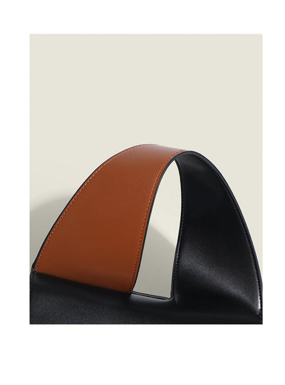 Color Block Twisted Square Tote Shoulder Bag