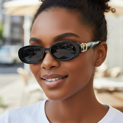 Vintage Oval Women's Summer Sunglasses UV400 Protection
