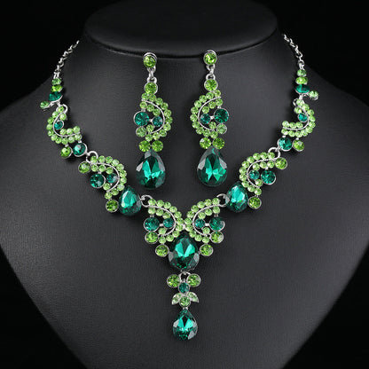 Elegant 3-Piece Necklace and Earring Set for Bride