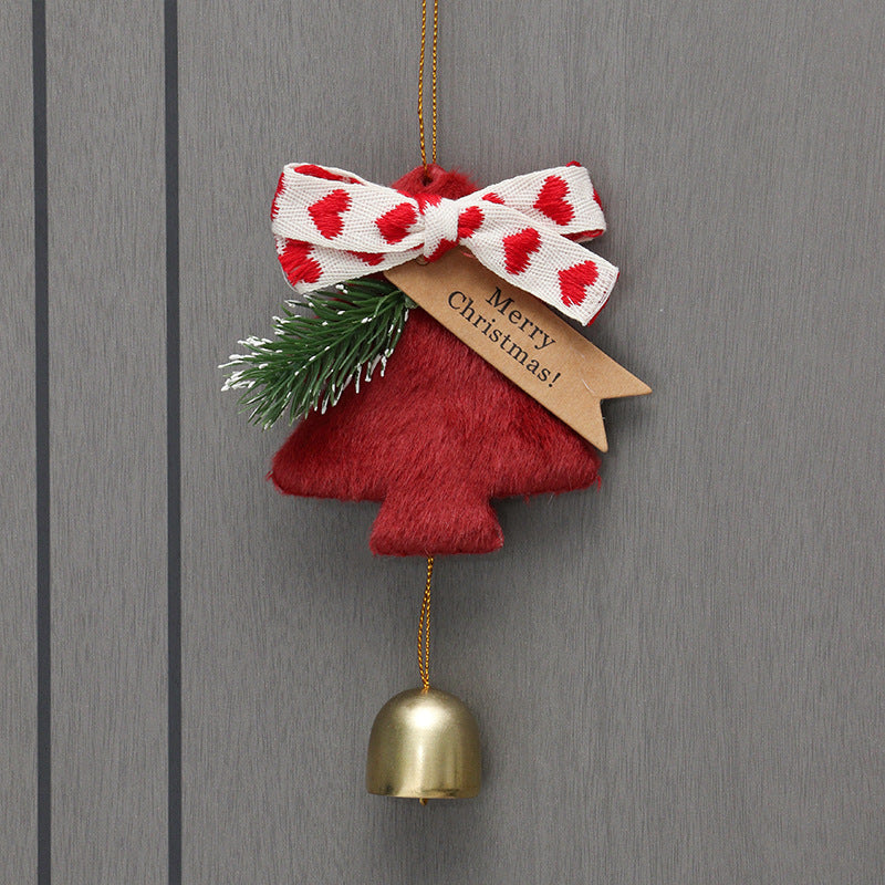 Christmas Tree Jingle Bell Bow Door Decoration